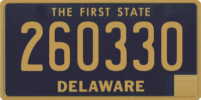 DE license plate 260330