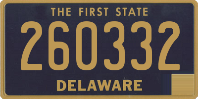 DE license plate 260332