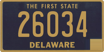 DE license plate 26034