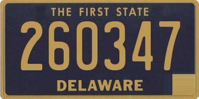DE license plate 260347