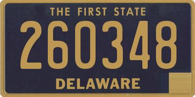 DE license plate 260348