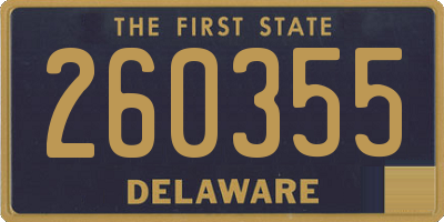 DE license plate 260355