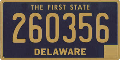 DE license plate 260356