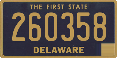 DE license plate 260358