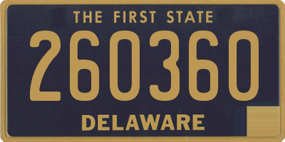 DE license plate 260360