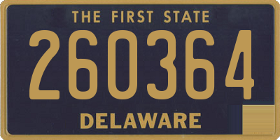 DE license plate 260364