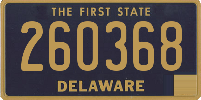 DE license plate 260368