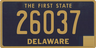 DE license plate 26037