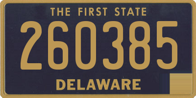 DE license plate 260385