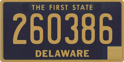 DE license plate 260386