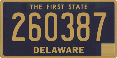 DE license plate 260387