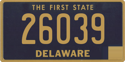 DE license plate 26039