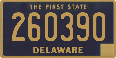 DE license plate 260390