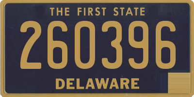 DE license plate 260396