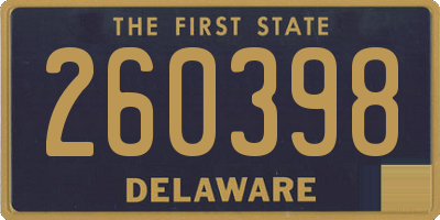 DE license plate 260398