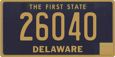 DE license plate 26040