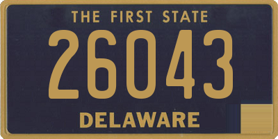 DE license plate 26043