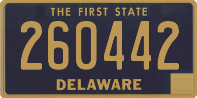 DE license plate 260442