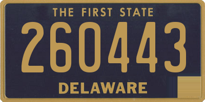 DE license plate 260443