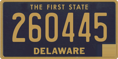 DE license plate 260445