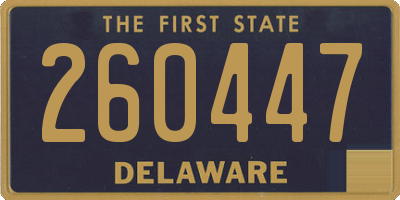 DE license plate 260447