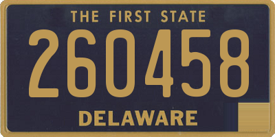 DE license plate 260458