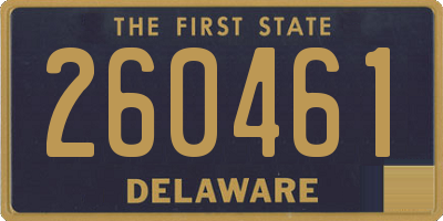 DE license plate 260461
