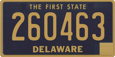 DE license plate 260463