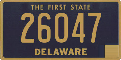 DE license plate 26047