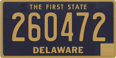 DE license plate 260472