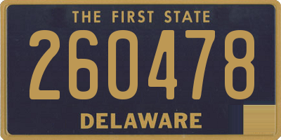 DE license plate 260478