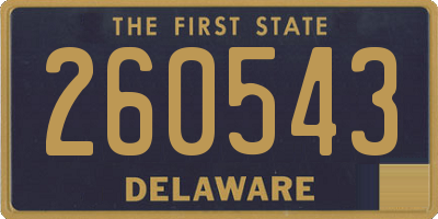 DE license plate 260543