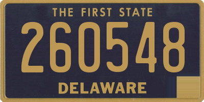 DE license plate 260548