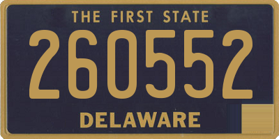 DE license plate 260552