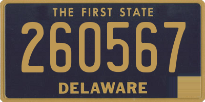 DE license plate 260567