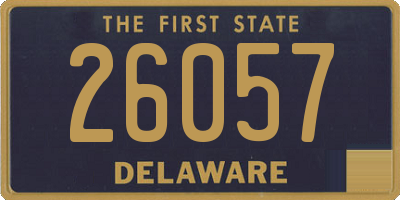 DE license plate 26057