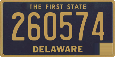 DE license plate 260574