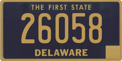 DE license plate 26058