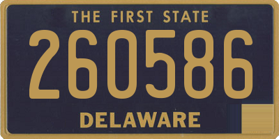 DE license plate 260586