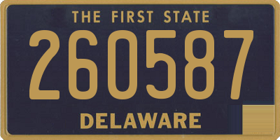 DE license plate 260587