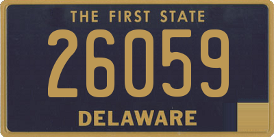 DE license plate 26059