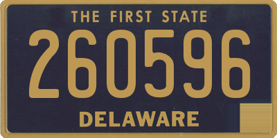 DE license plate 260596