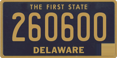 DE license plate 260600