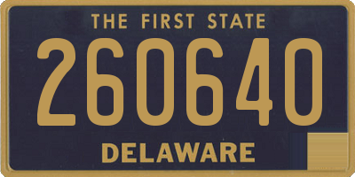 DE license plate 260640