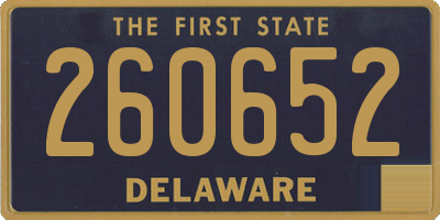 DE license plate 260652