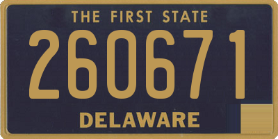 DE license plate 260671