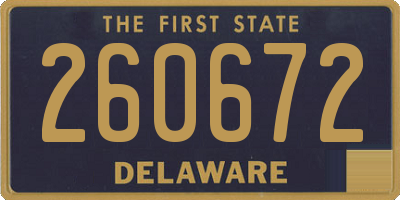 DE license plate 260672