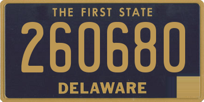 DE license plate 260680