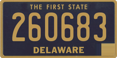 DE license plate 260683