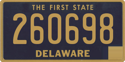 DE license plate 260698